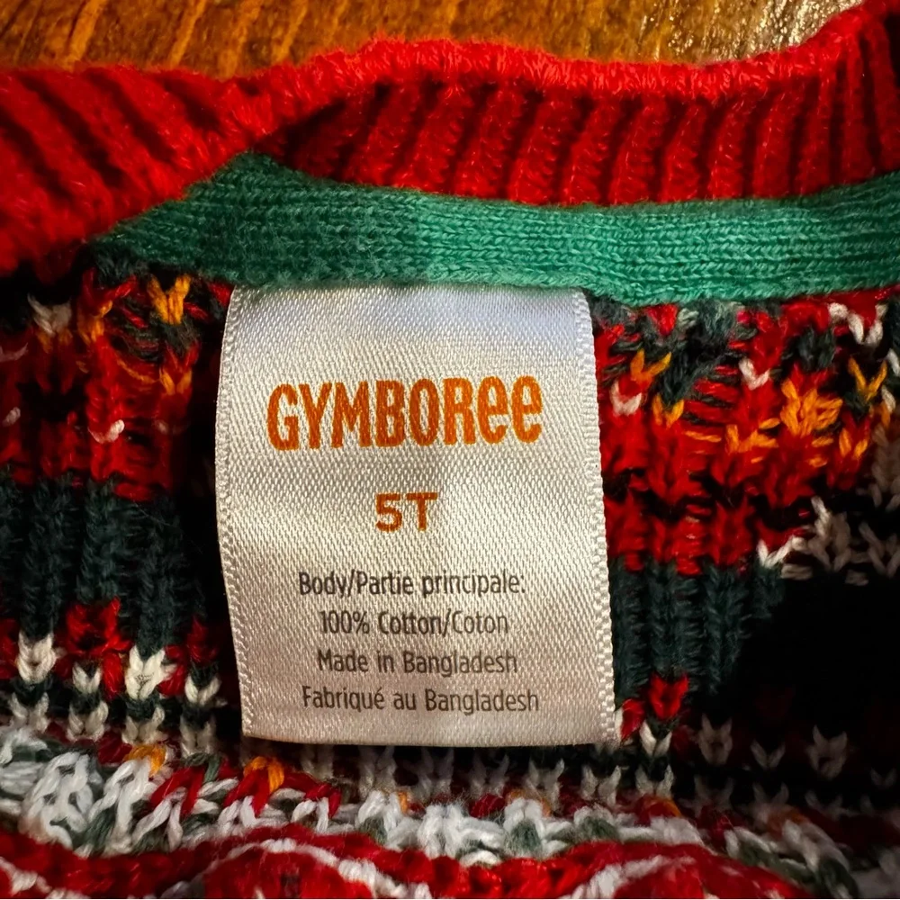 Gymboree Kids Red and‎ Green Holiday Sweater. 5T